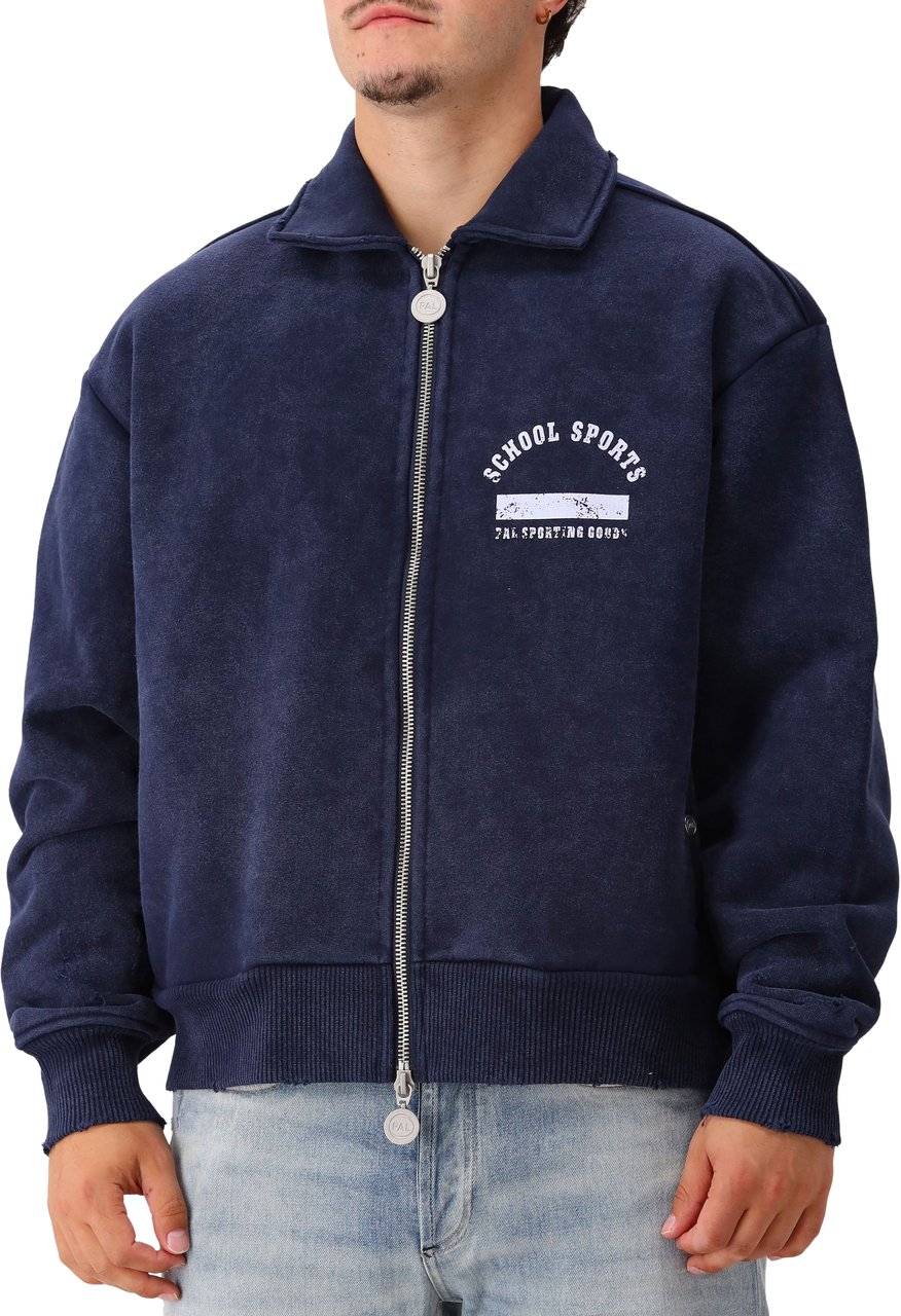 PAL PAL Sporting Goods Vest Blauw The Last Pick Kid Collar Zip Blauw