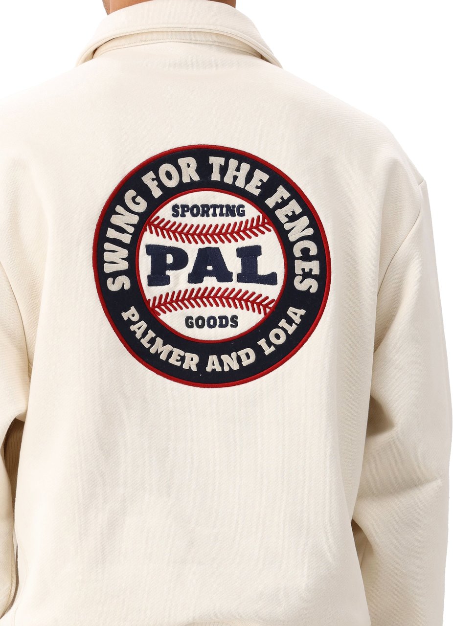 PAL Pal Sporting Goods Sweater Half Zip Gebroken Wit Swing For The Fences Beige