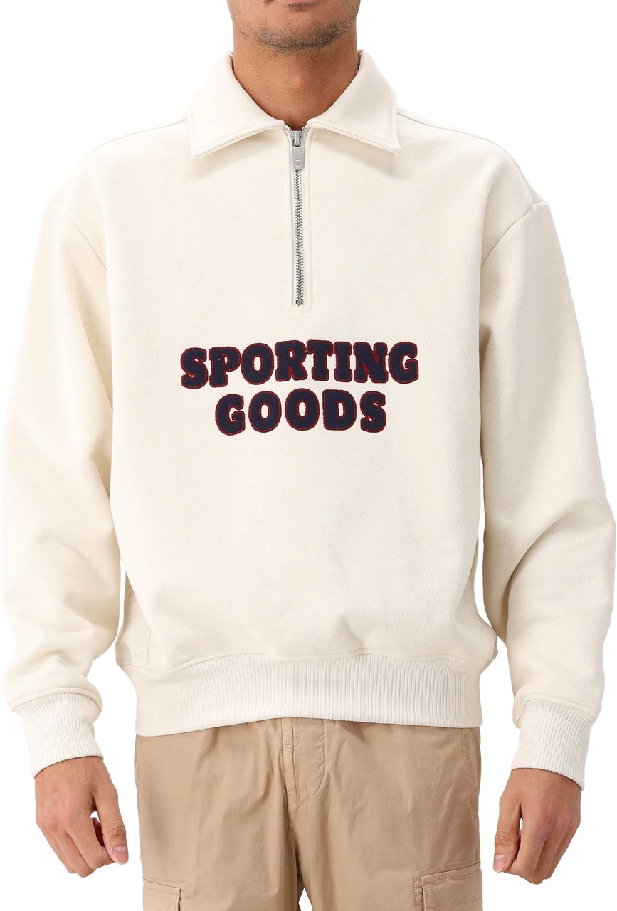 PAL Pal Sporting Goods Sweater Half Zip Gebroken Wit Swing For The Fences Beige