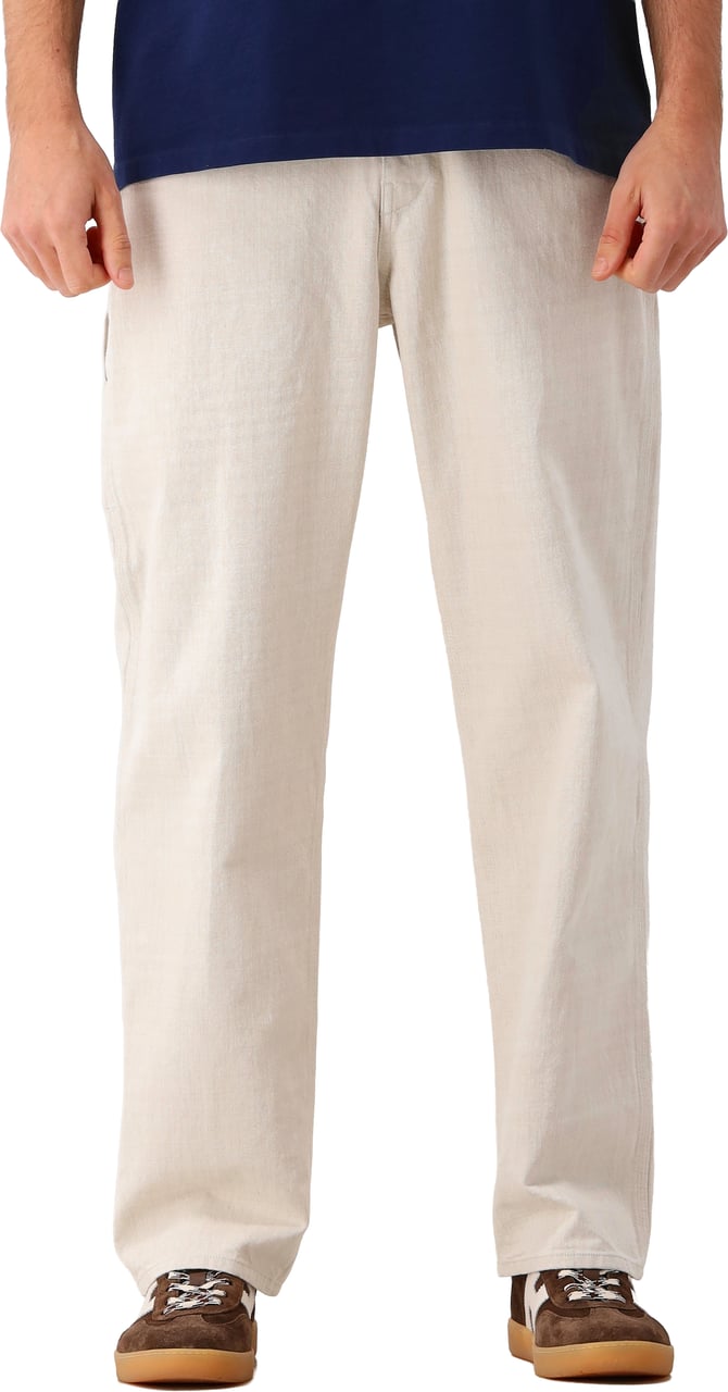PAL Pal Sporting Goods Broek Wit Garage Goods Cotton Canvas Straight Leg Pants Wit