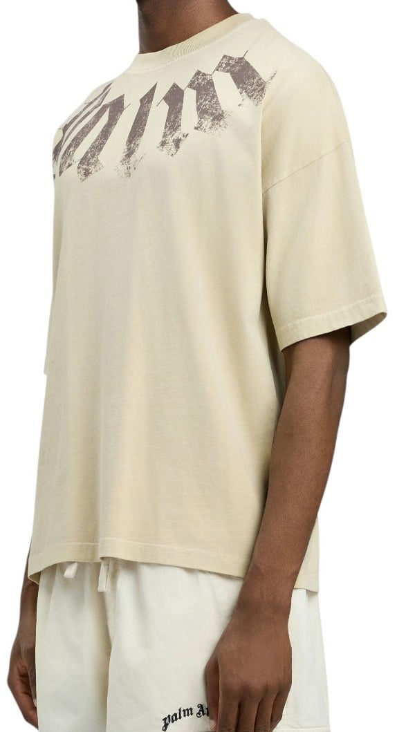 Palm Angels Heren T-shirt Bruin