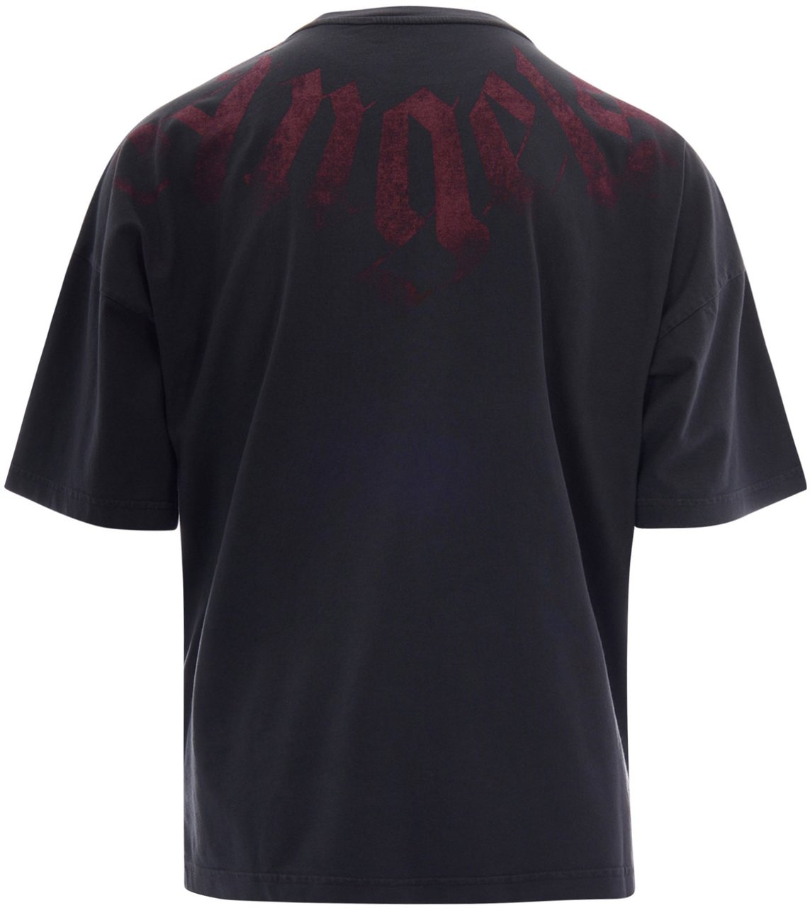 Palm Angels T-Shirts And Polos Black Burgundy Zwart