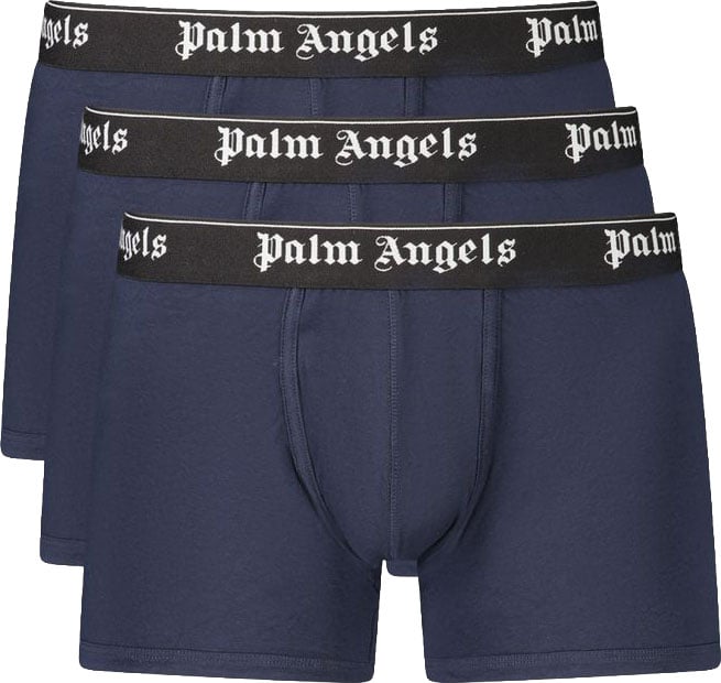 Palm Angels Blue Cotton Men's Boxer Blauw