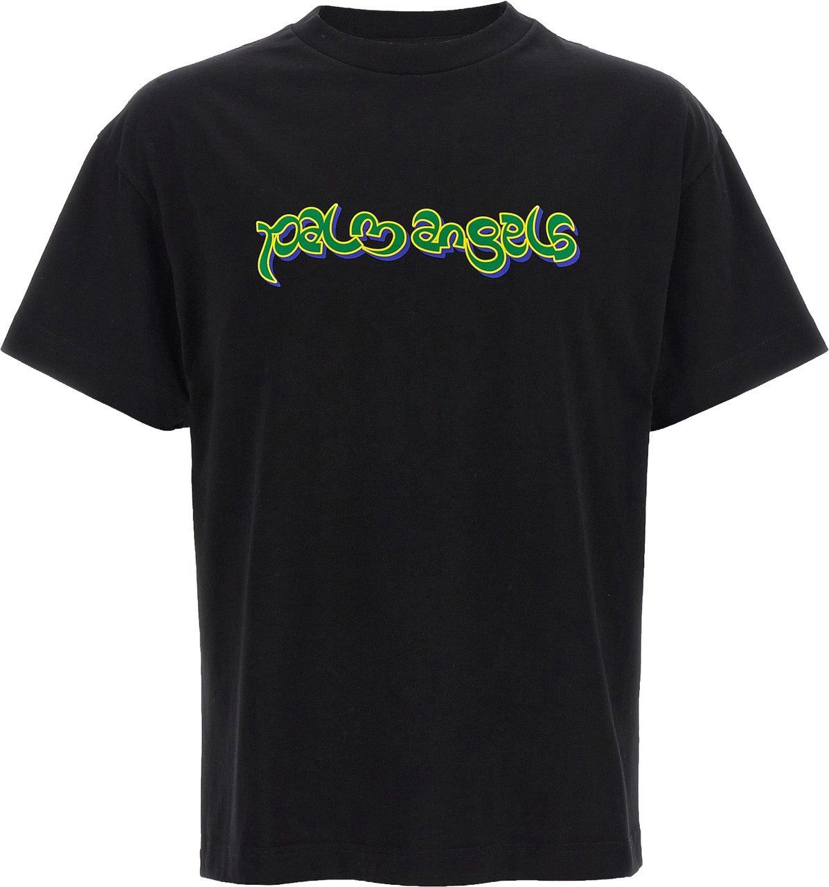 Palm Angels Black Cotton T-Shirt Zwart