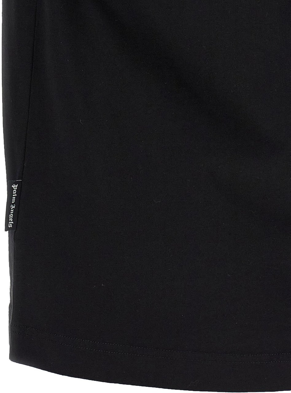 Palm Angels Black Cotton T-Shirt Zwart