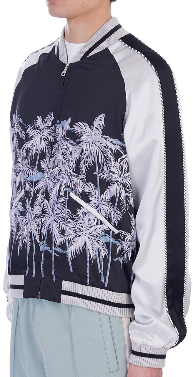 Palm Angels Palm Angels Casual Printed Bomber Zwart