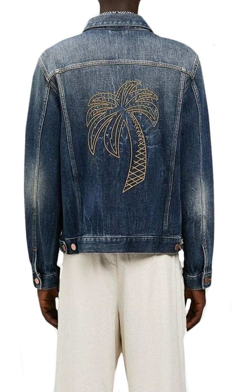 Palm Angels Palm Angels Denim Jacket Blauw