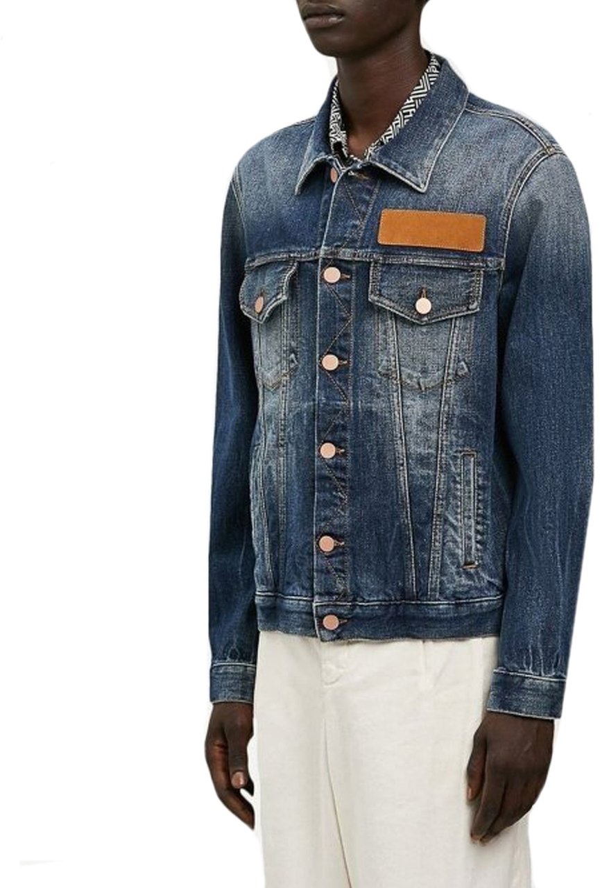 Palm Angels Palm Angels Denim Jacket Blauw