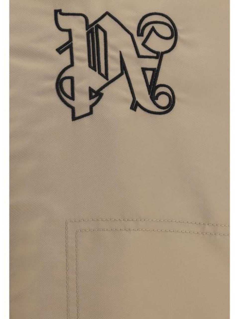Palm Angels Palm Angels Padded Bomber Jacket Beige