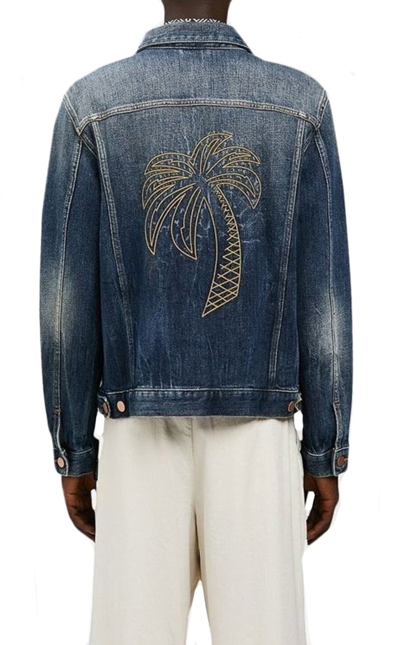 Palm Angels Denim Jacket Blauw