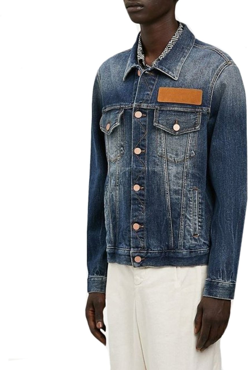 Palm Angels Denim Jacket Blauw