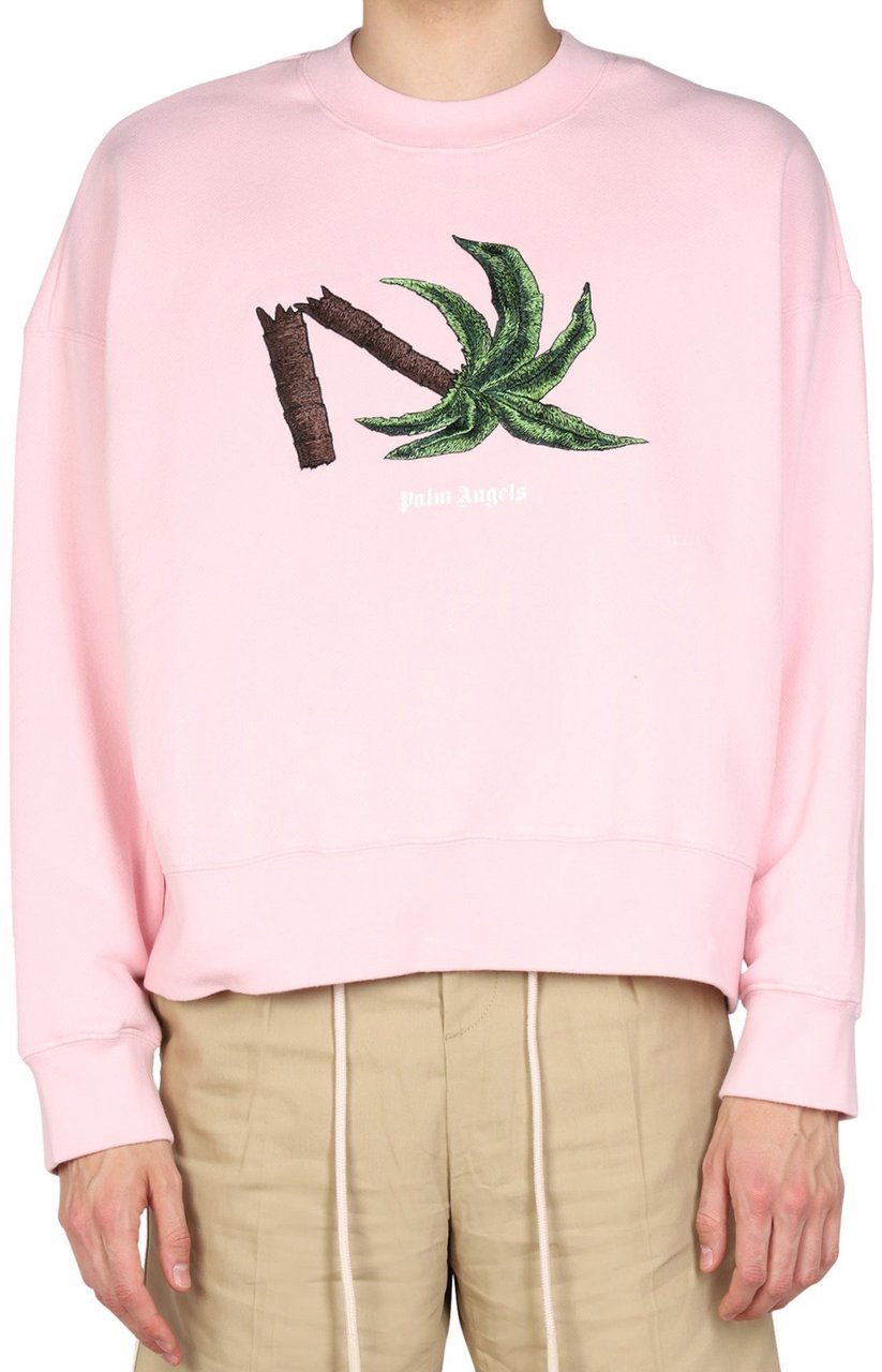 Palm Angels Logo Sweatshirt Roze