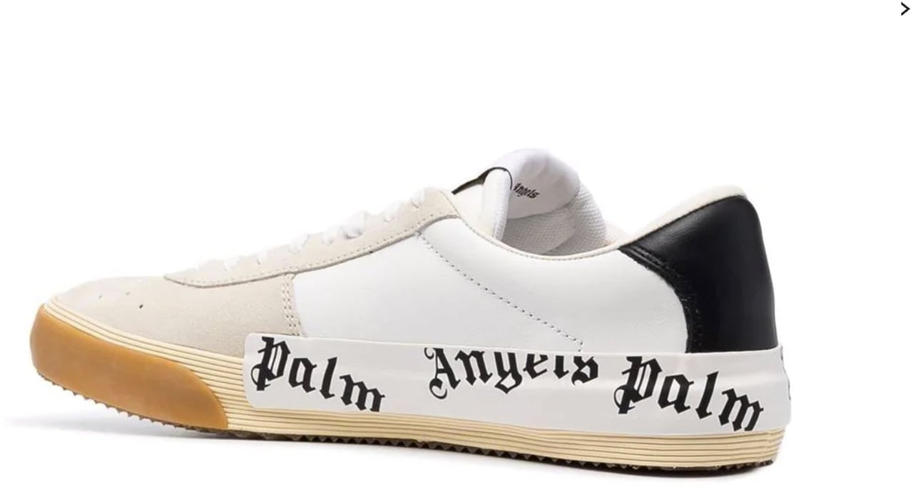 Palm Angels Leather Logo Sneakers Beige