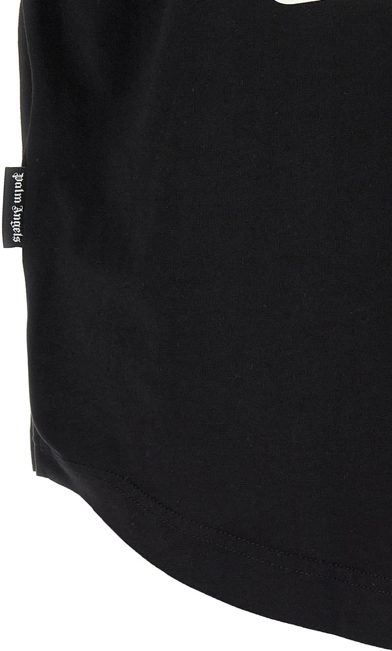 Palm Angels Black Cotton T-Shirt Zwart