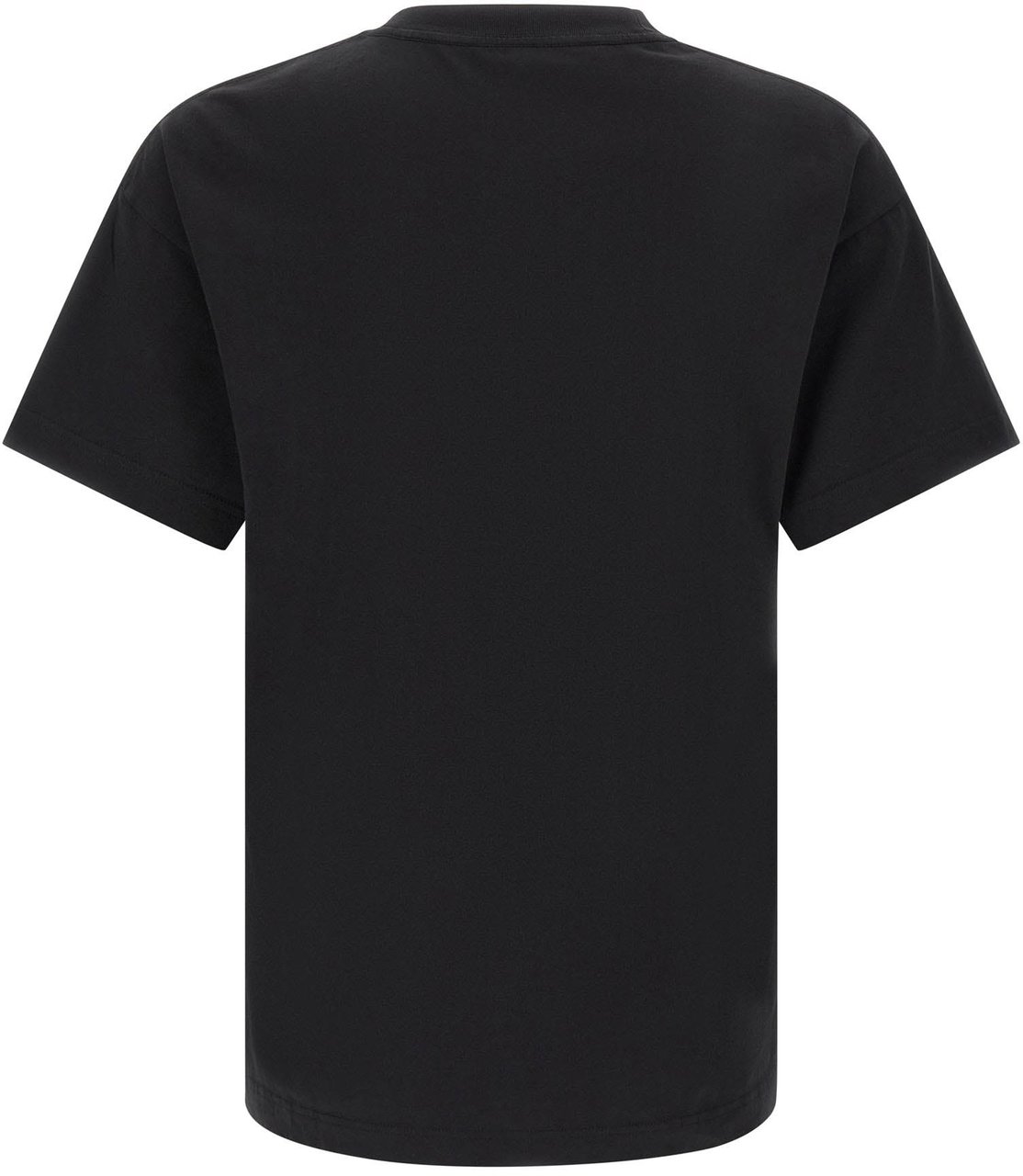 Palm Angels Black Cotton T-Shirt Oranje