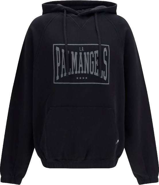 Palm Angels Black Cotton Sweatshirt Zwart