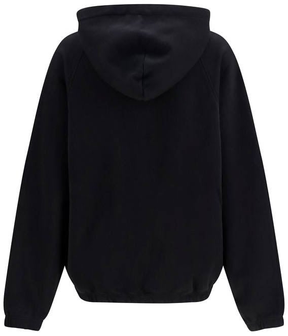 Palm Angels Black Cotton Sweatshirt Zwart