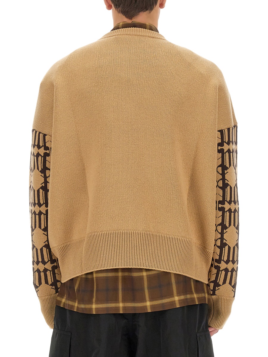 Palm Angels JACQUARD SWEATER Beige
