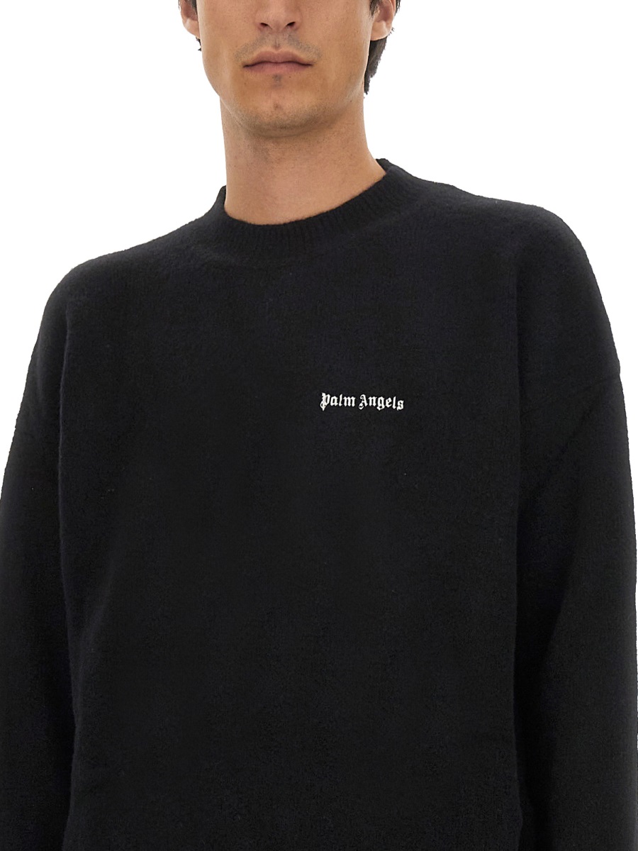 Palm Angels JERSEY WITH LOGO Zwart