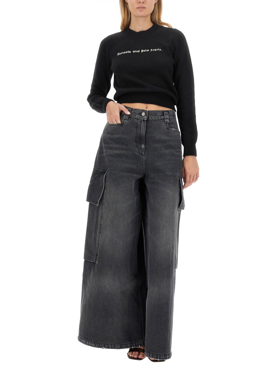 Palm Angels SUNSETS SWEATER Zwart