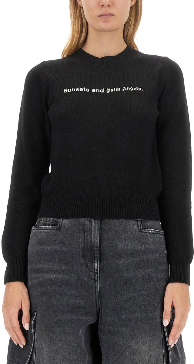 Palm Angels SUNSETS SWEATER Zwart