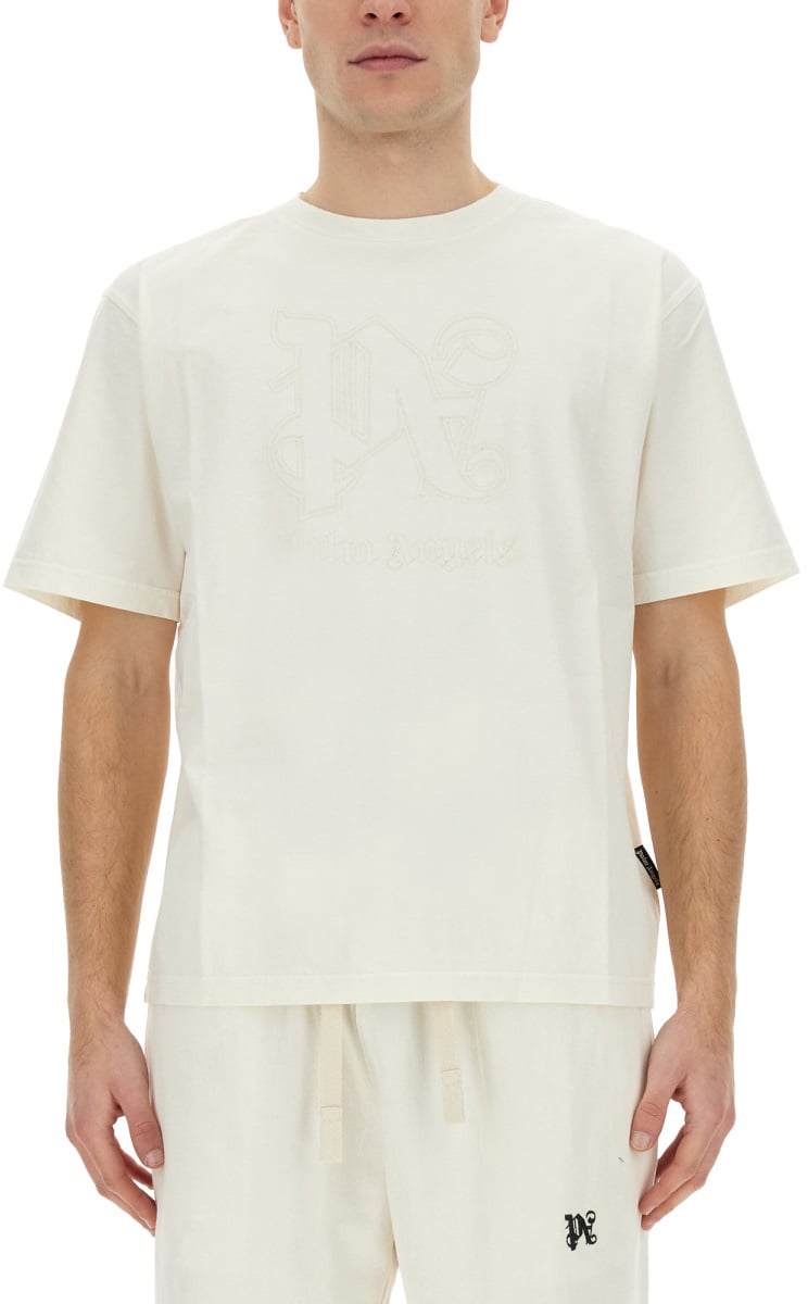 Palm Angels T-SHIRT WITH LOGO Wit