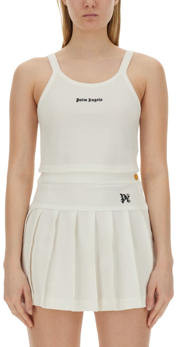 Palm Angels TANK TOP WITH LOGO Wit