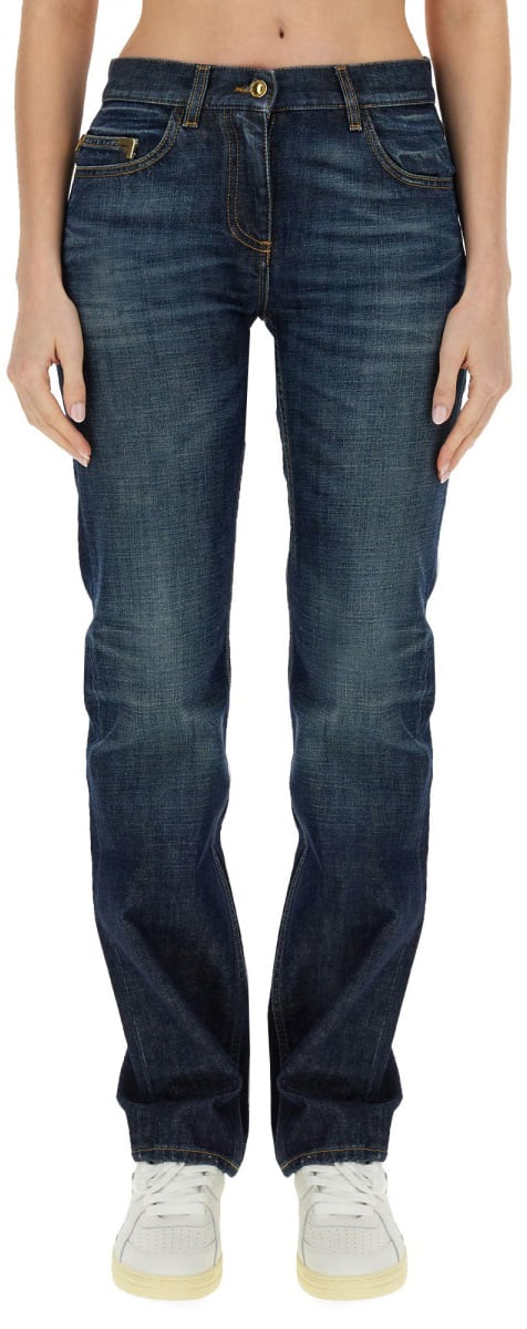 Palm Angels STRAIGHT LEG JEANS Blauw