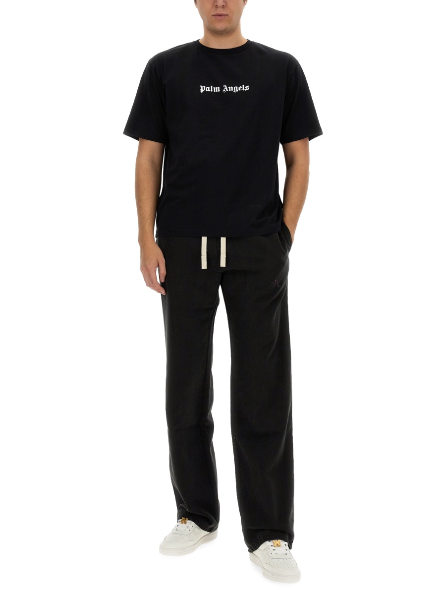 Palm Angels PANTS WITH LOGO Zwart