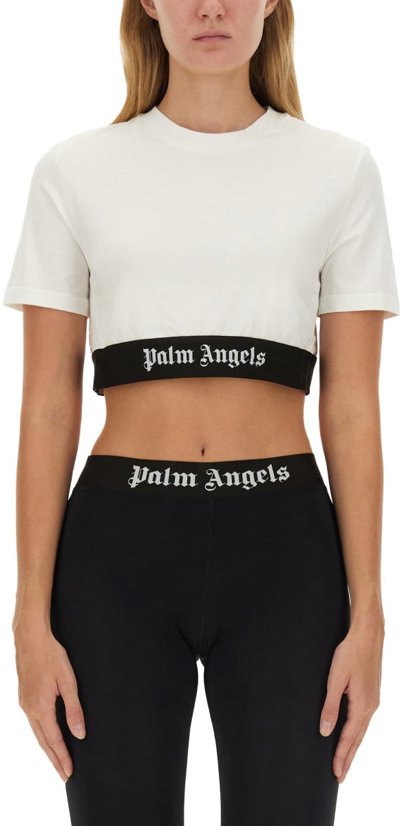 Palm Angels T-SHIRT WITH LOGO Wit