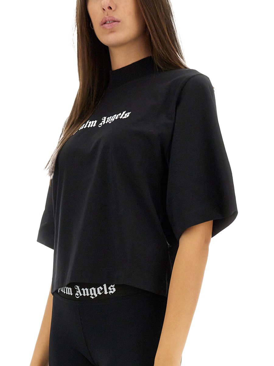 Palm Angels T-SHIRT WITH LOGO Zwart
