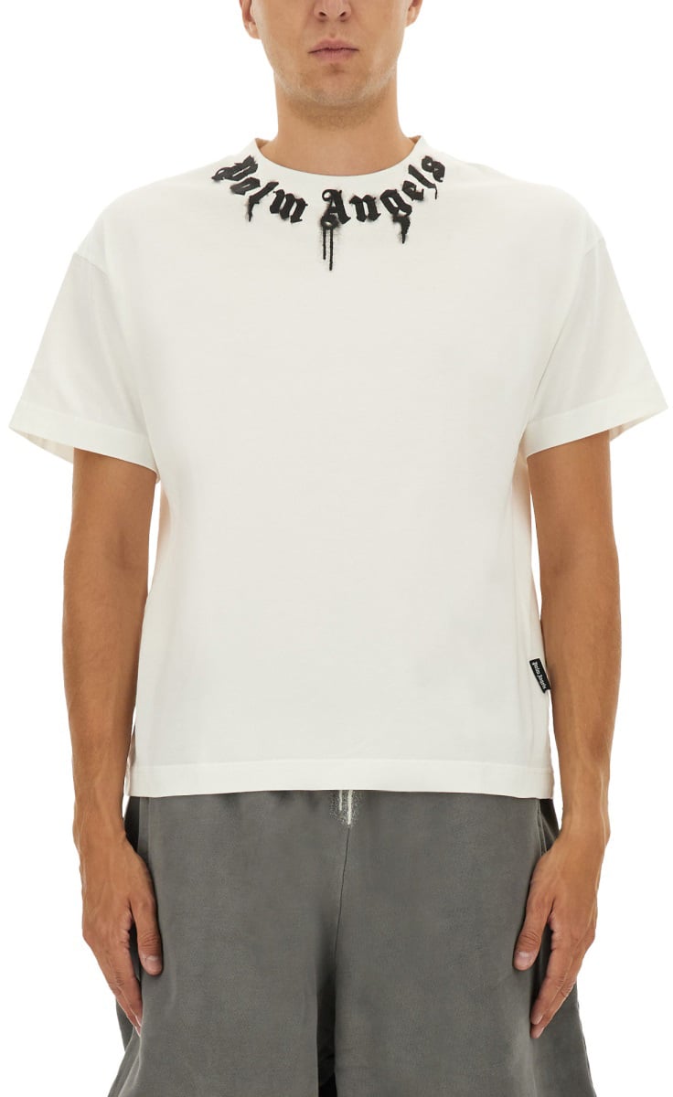 Palm Angels T-SHIRT WITH PRINT Wit