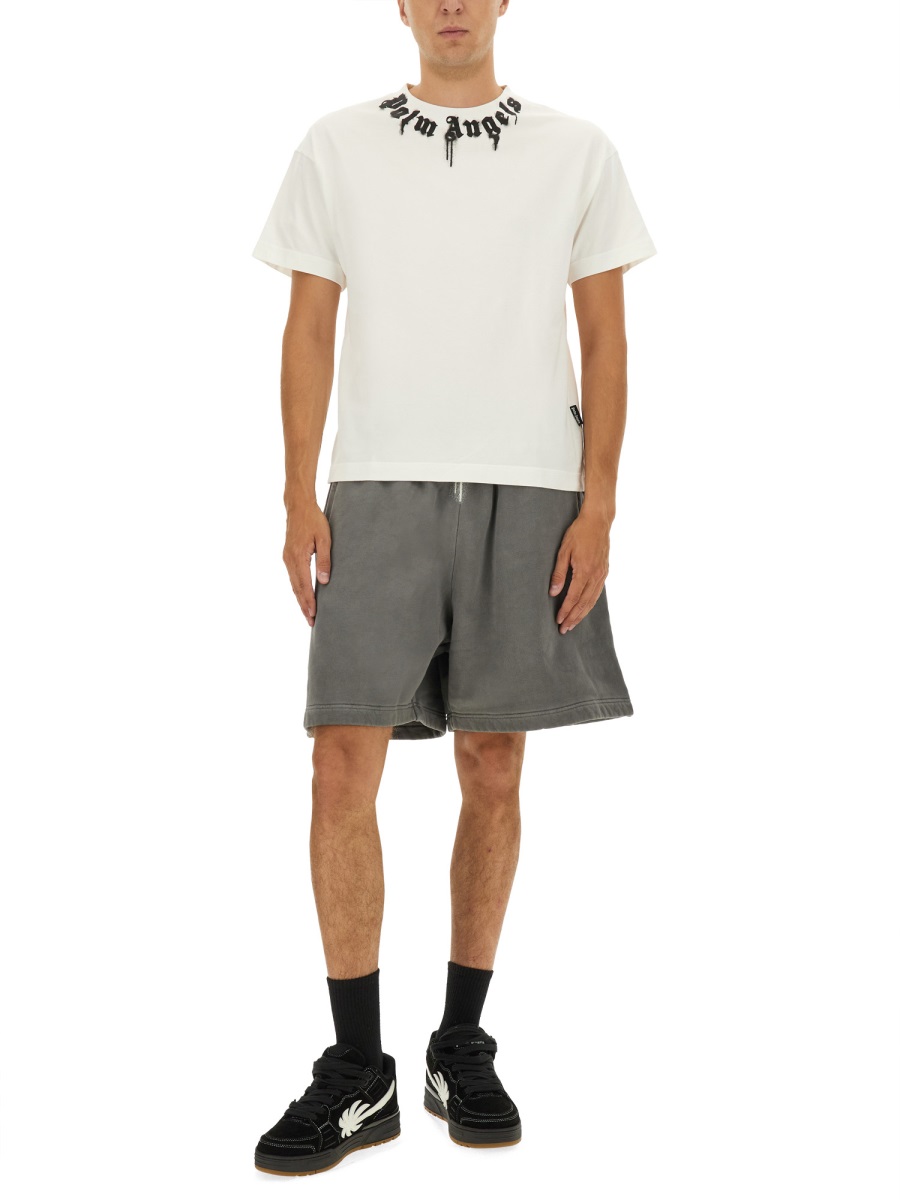 Palm Angels T-SHIRT WITH PRINT Wit
