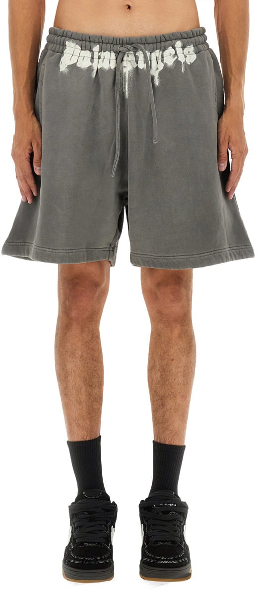 Palm Angels SHORTS WITH LOGO Grijs