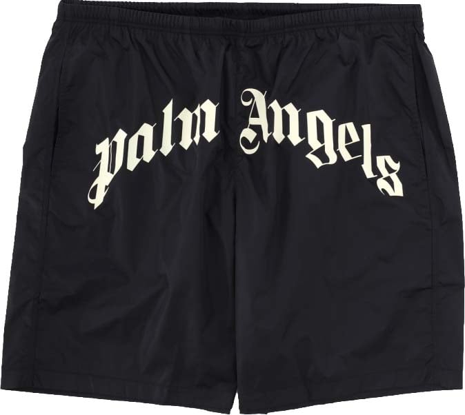 Palm Angels COSTUME DA BAGNO CON LOGO Zwart