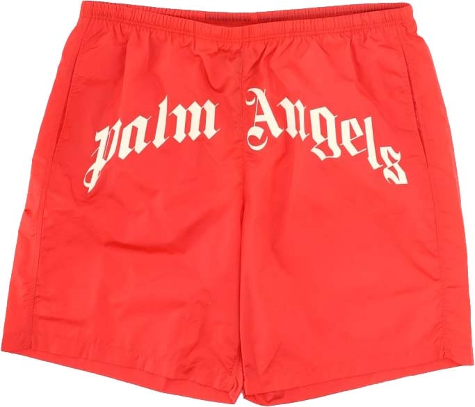 Palm Angels COSTUME DA BAGNO CON LOGO Rood