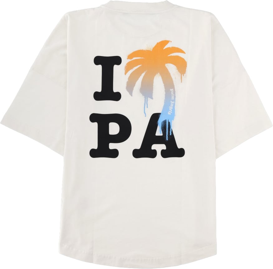 Palm Angels T-SHIRT IN COTONE Wit