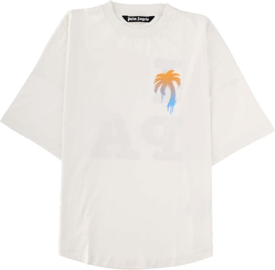 Palm Angels T-SHIRT IN COTONE Wit