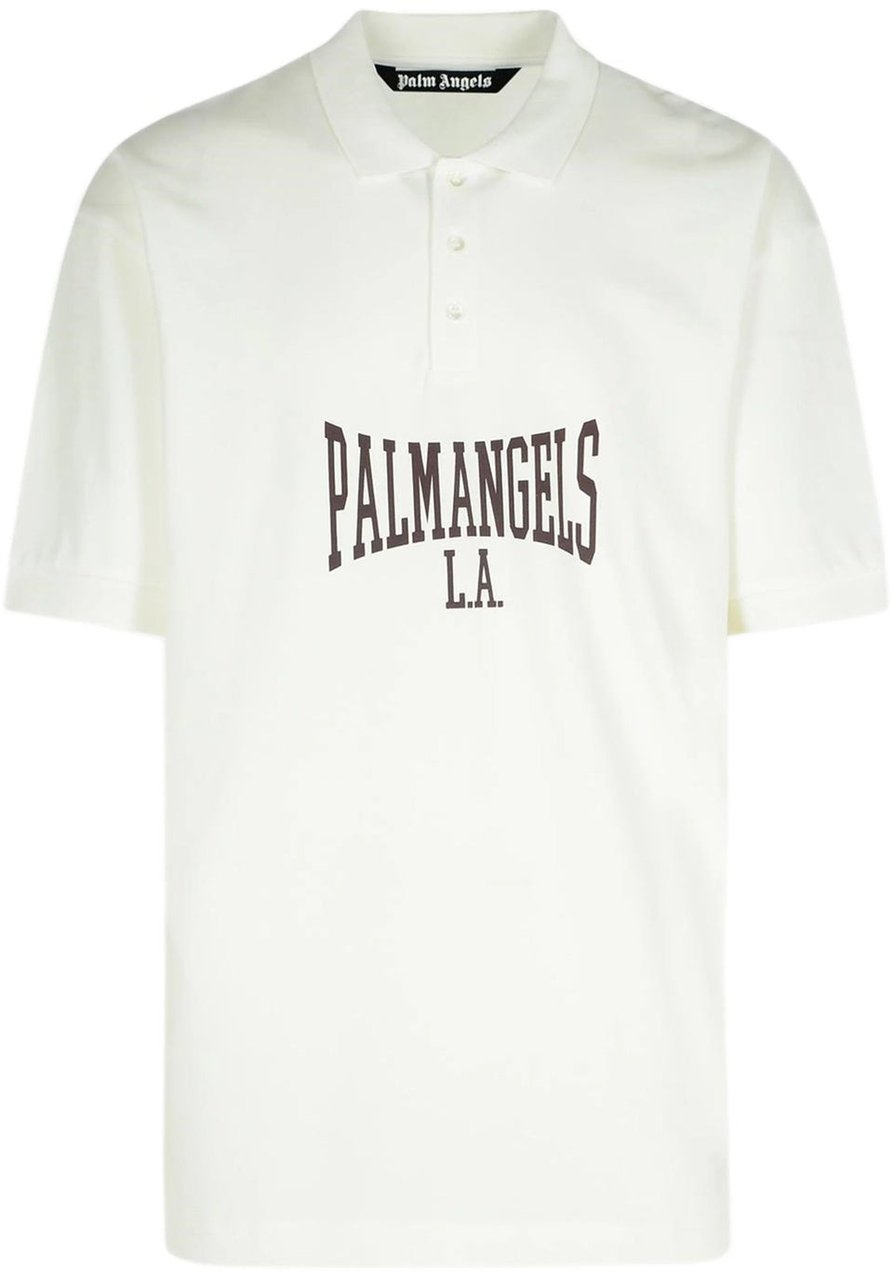 Palm Angels College Logo Polo Wit