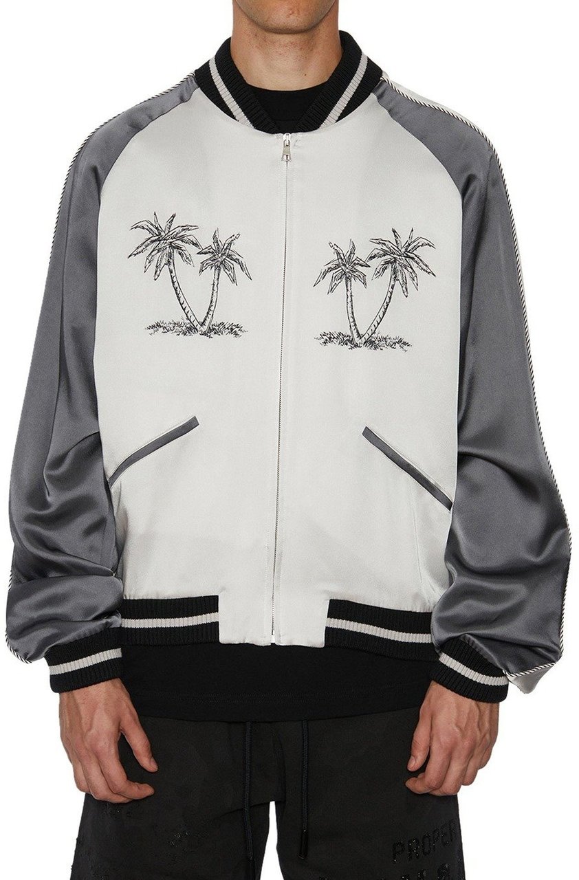 Palm Angels Palms Souvenir Bomber Jacket Grijs