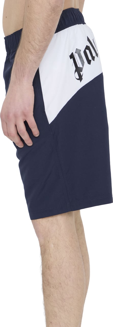 Palm Angels Overlogo swimshorts Blauw