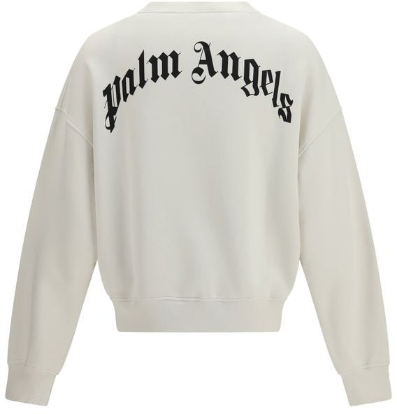 Palm Angels Beige Cotton Sweatshirt Beige