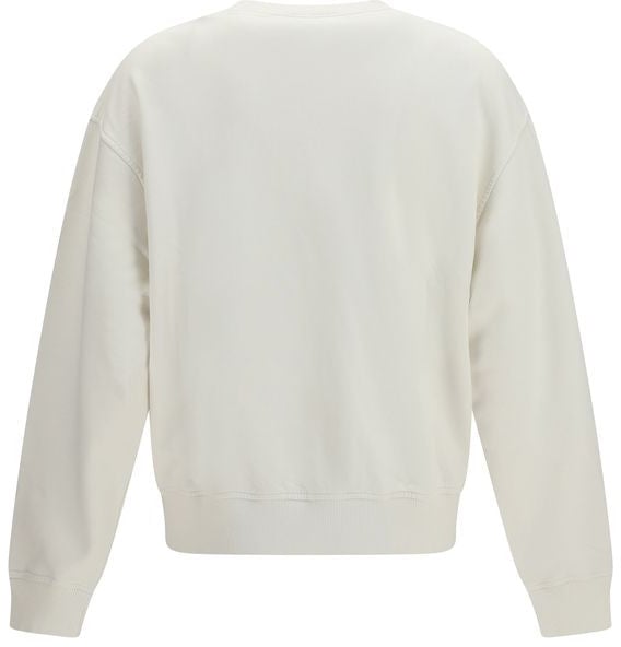 Palm Angels Palm Angels White Cotton Sweatshirt Wit