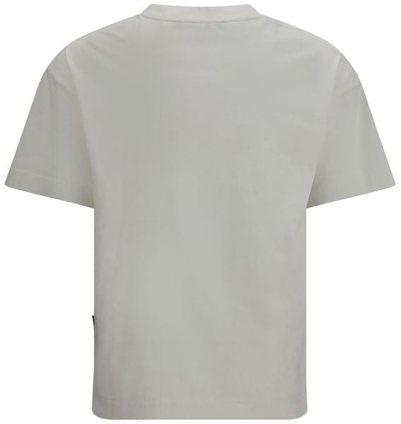 Palm Angels White Cotton T-Shirt Wit