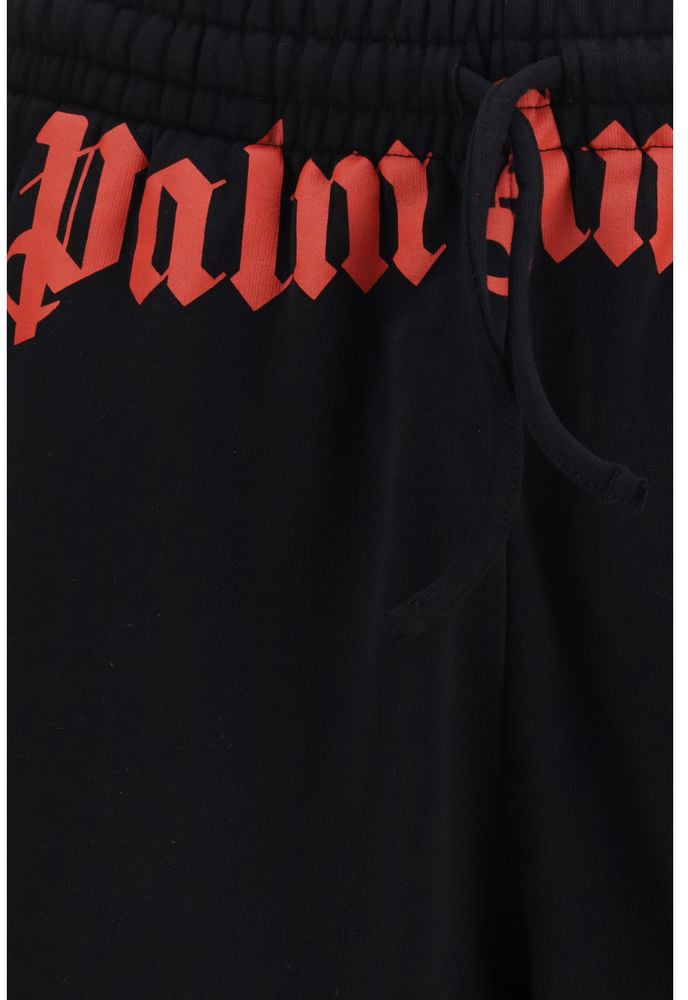 Palm Angels Black Cotton Bermuda Shorts Zwart