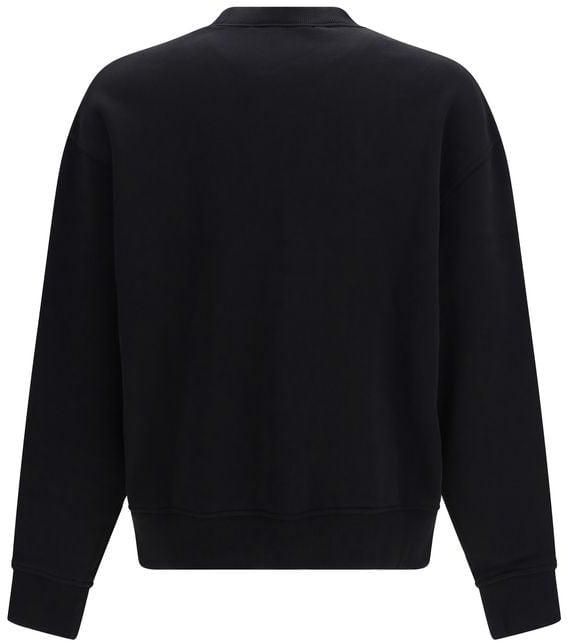Palm Angels Palm Angels Black Cotton Sweatshirt Zwart