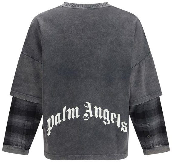 Palm Angels Black Cotton Shirt Zwart