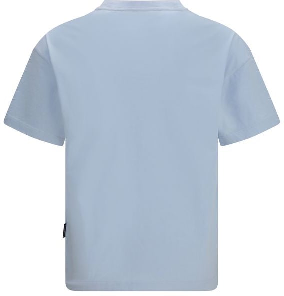 Palm Angels Blue Cotton T-Shirt Blauw