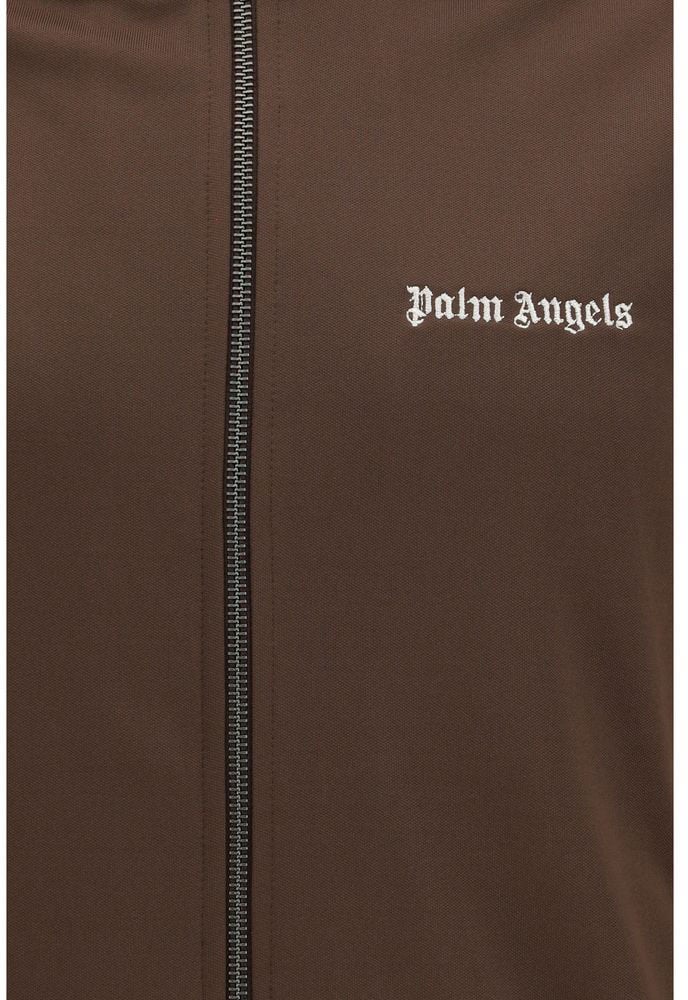 Palm Angels Palm Angels Brown Polyester Shell Jacket Bruin