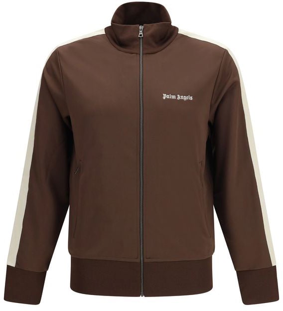 Palm Angels Palm Angels Brown Polyester Shell Jacket Bruin